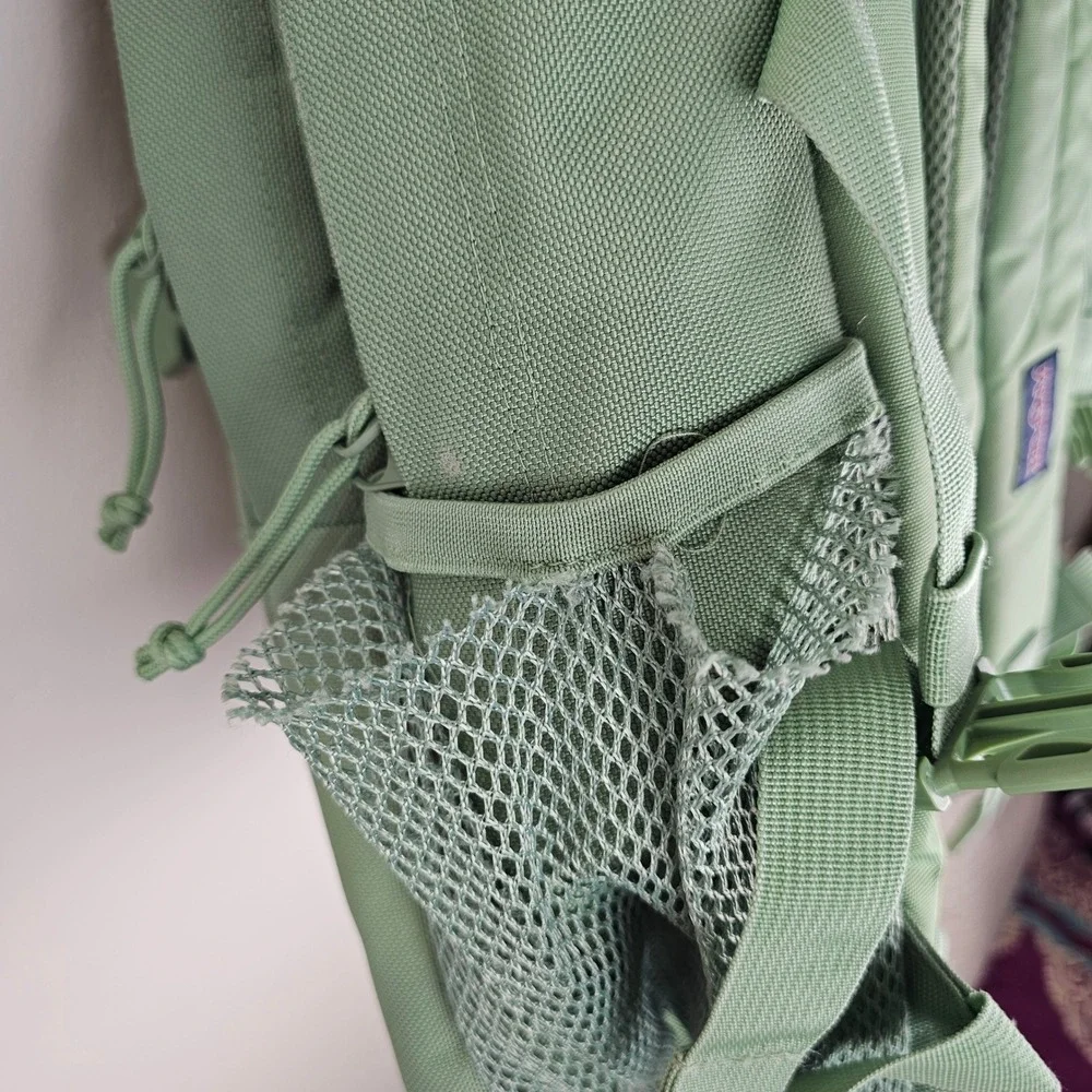JanSport Backpack Unisex OS Sage Green West Break Cordura Durable School Bag